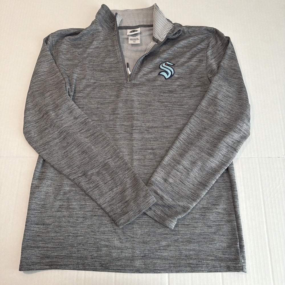 Seattle Kraken NHL Hockey 1/4 Zip Thin Sweatshirt Jacket Men's Size S